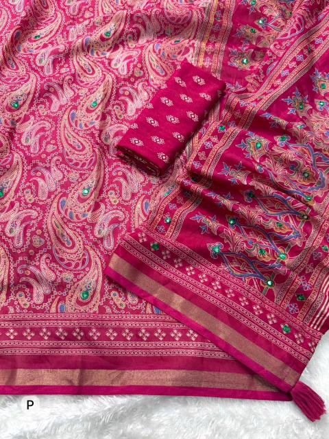 Vastrangan kalamkari ajrakh printed saree wholesale rate